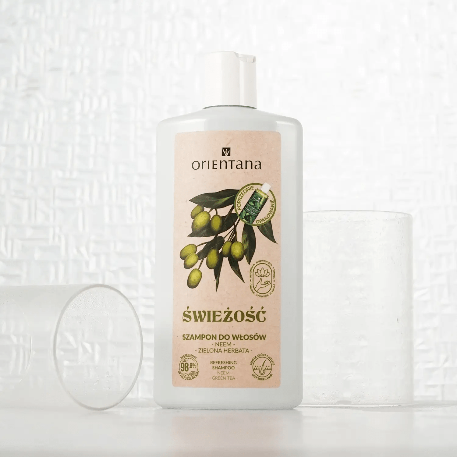 Neem i zielona herbata - ajurwedyjski szampon 210 ml - Orientana