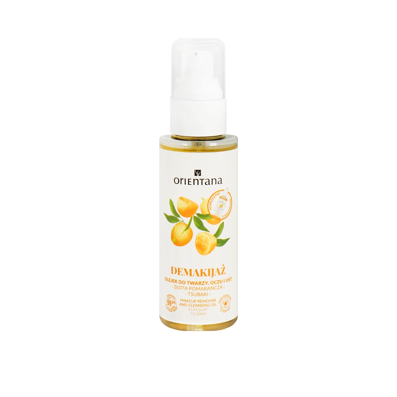 Face, Eye and Lip Make-Up Remover Oil GOLDEN ORANGE and TSUBAKI 100 ml