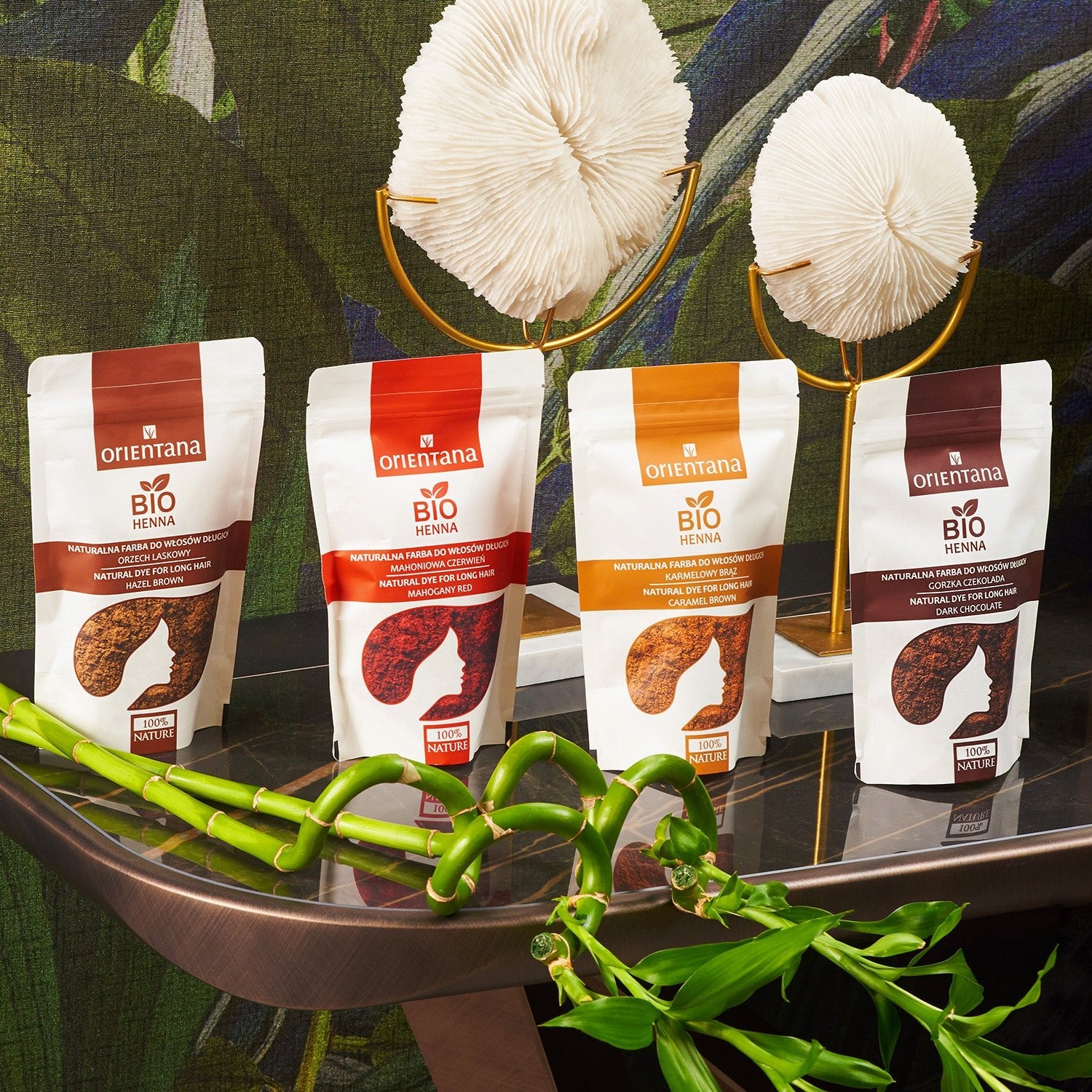 BIO HENNA Naturalna farba do włosów długich HEBANOWA CZERŃ 100 g - Orientana