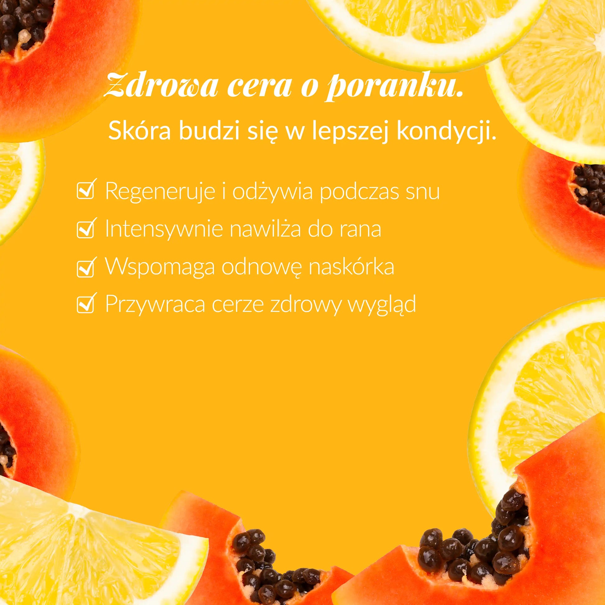 Zdrowa cera o poranku regeneruje i odżywia, intensywnie nawilża, wspomaga odnowę, przywraca zdrowy wygląd Delikatny krem mikrozłuszczający na noc z witaminą C i enzymami 40 ml