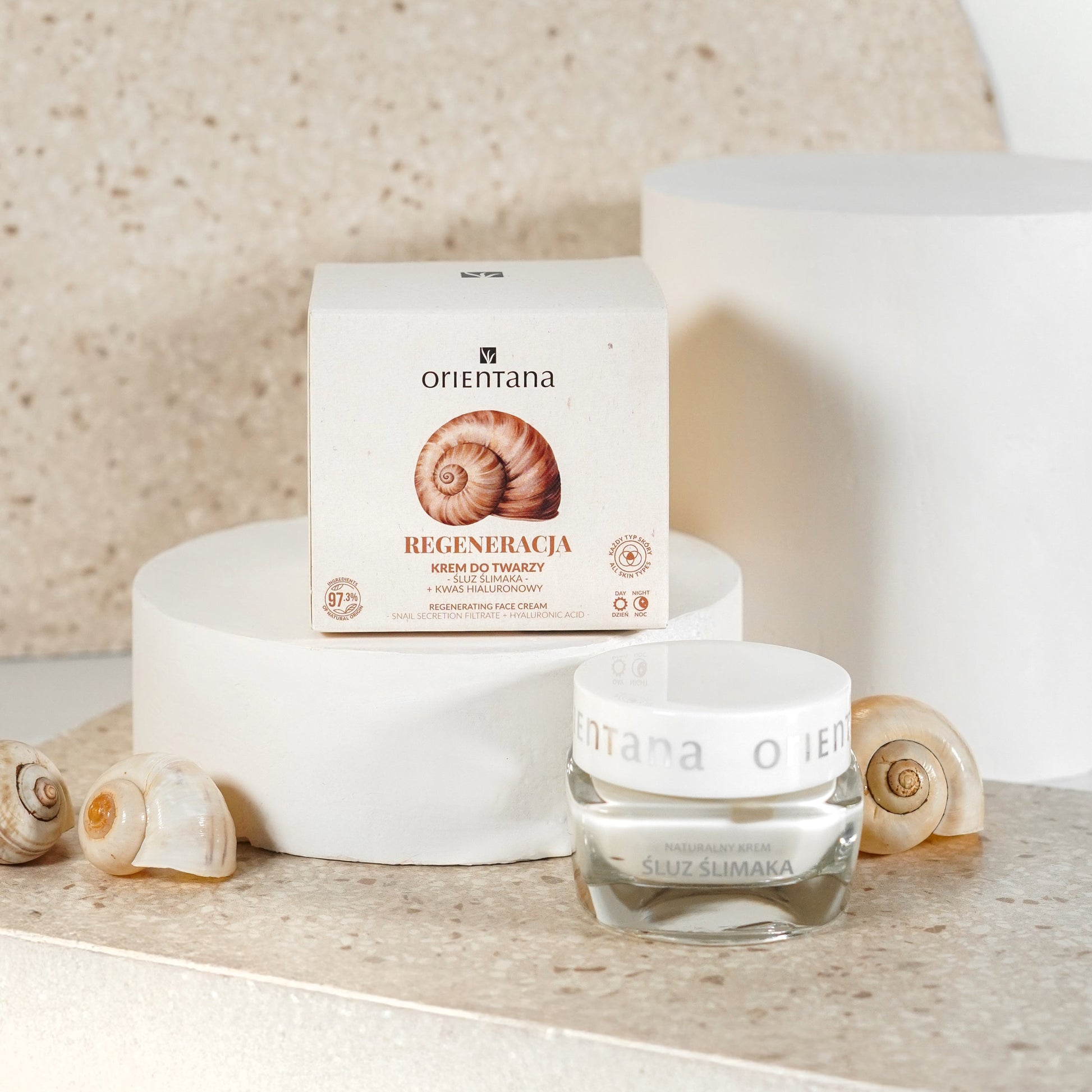 Naturalny krem do twarzy ŚLUZ ŚLIMAKA 50 ml - Orientana