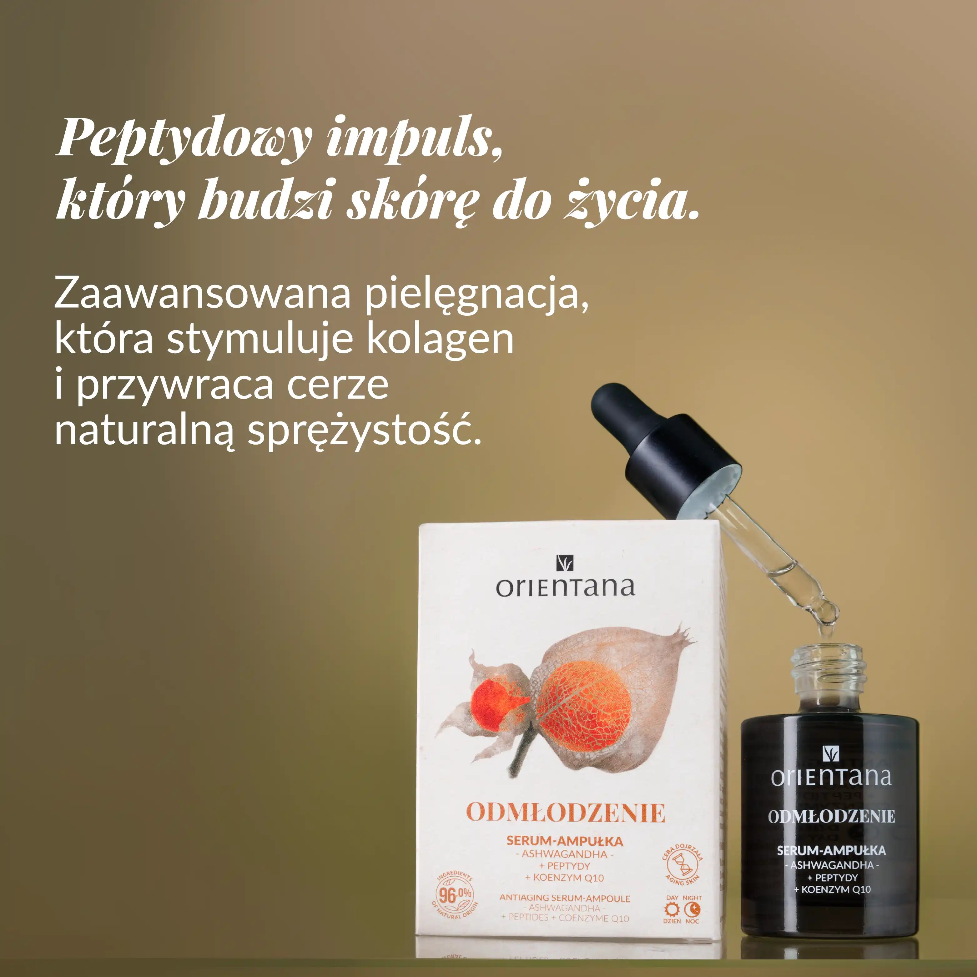 Rejuvenating serum-ampoule ASHWAGANDHA PEPTIDES COENZYME Q10 30 ml