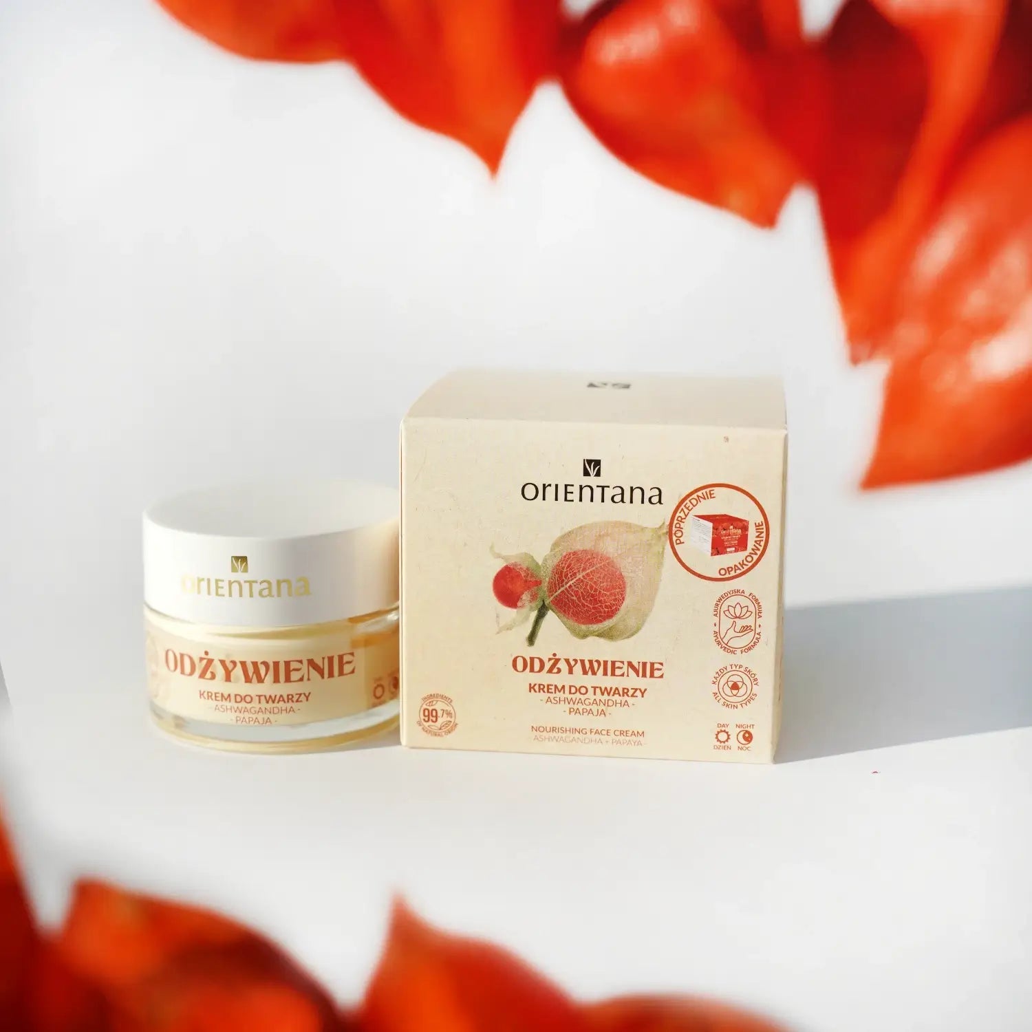 Odżywczy krem do twarzy ASHWAGANDHA 40 ml - Orientana