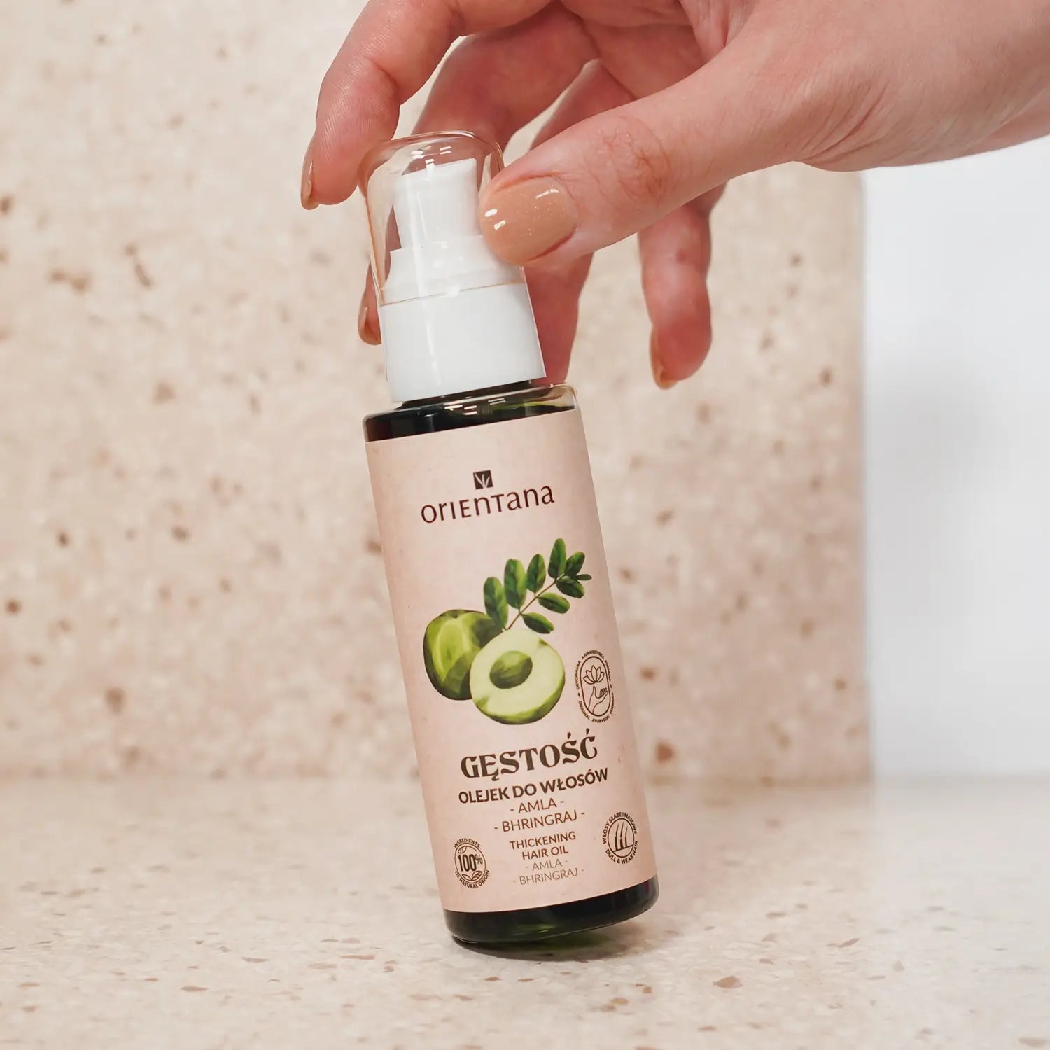 Orientana ajurwedyjski olejek do wlosow z amla gęstość 105ml