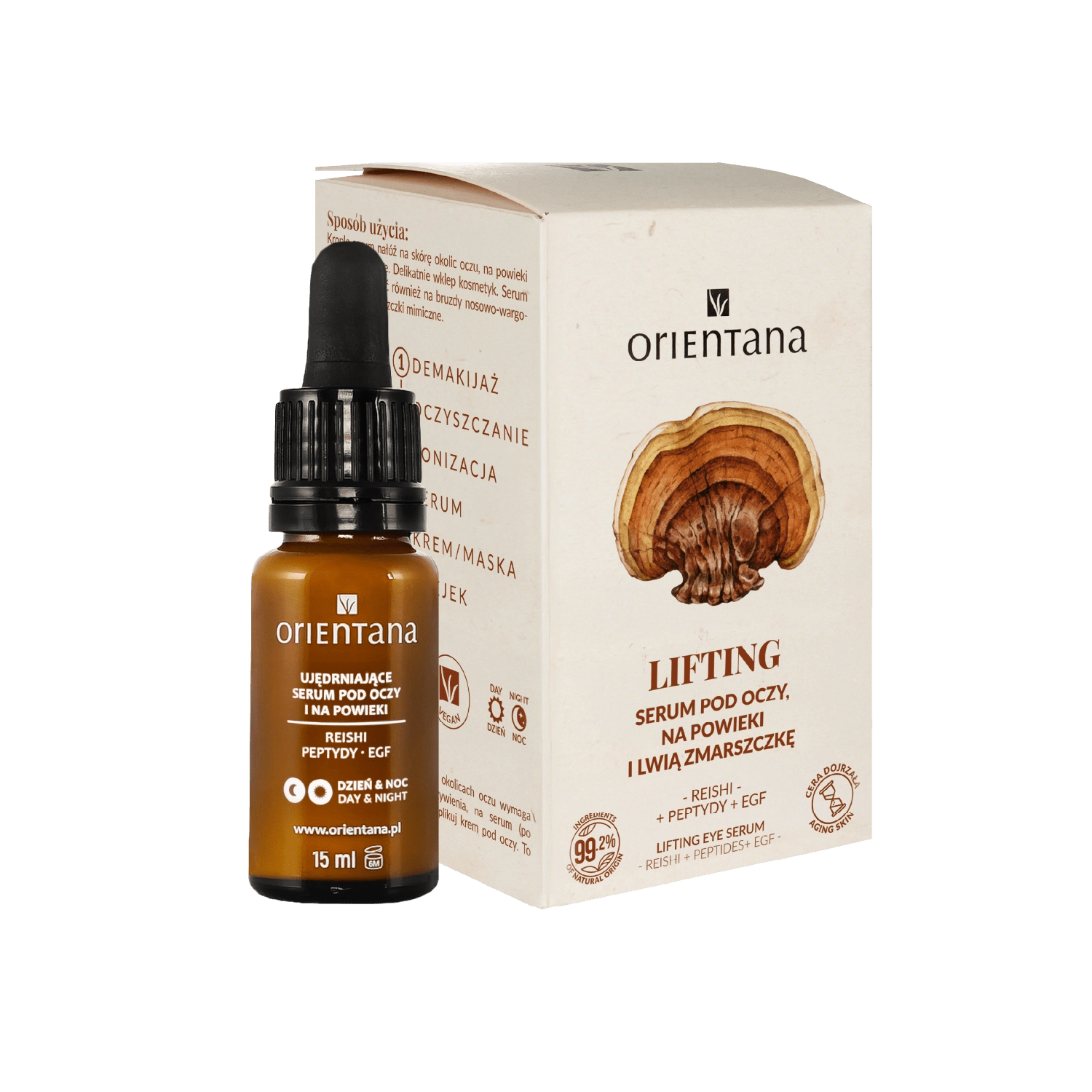 Serum pod oczy i na powieki REISHI i PEPTYDY EGF 15 ml - Orientana