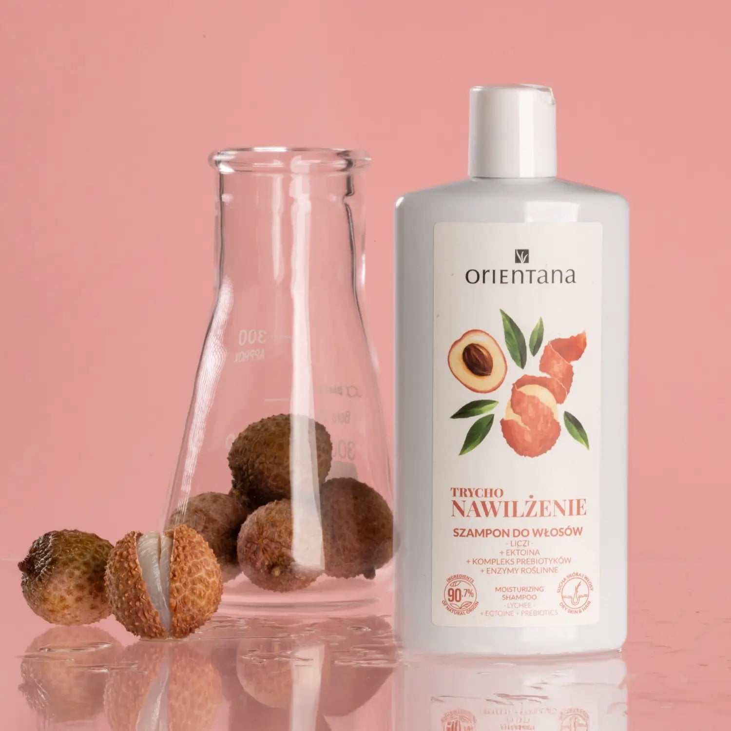 Szampon nawilżający trychologiczny Liczi Ektoina Prebiotyki Enzymy 200 ml - Orientana