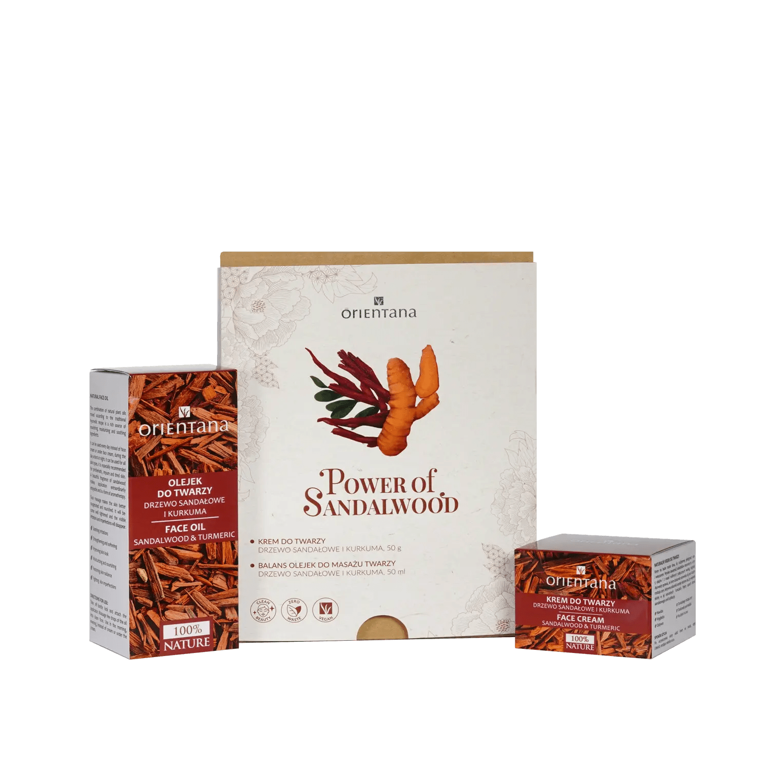 Zestaw prezentowy kosmetyków naturalnych POWER OF SANDALWOOD - Orientana